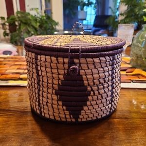 Woven Straw Storage Basket
